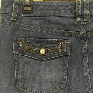 White House Black Market Boot Cut Bling Jeans